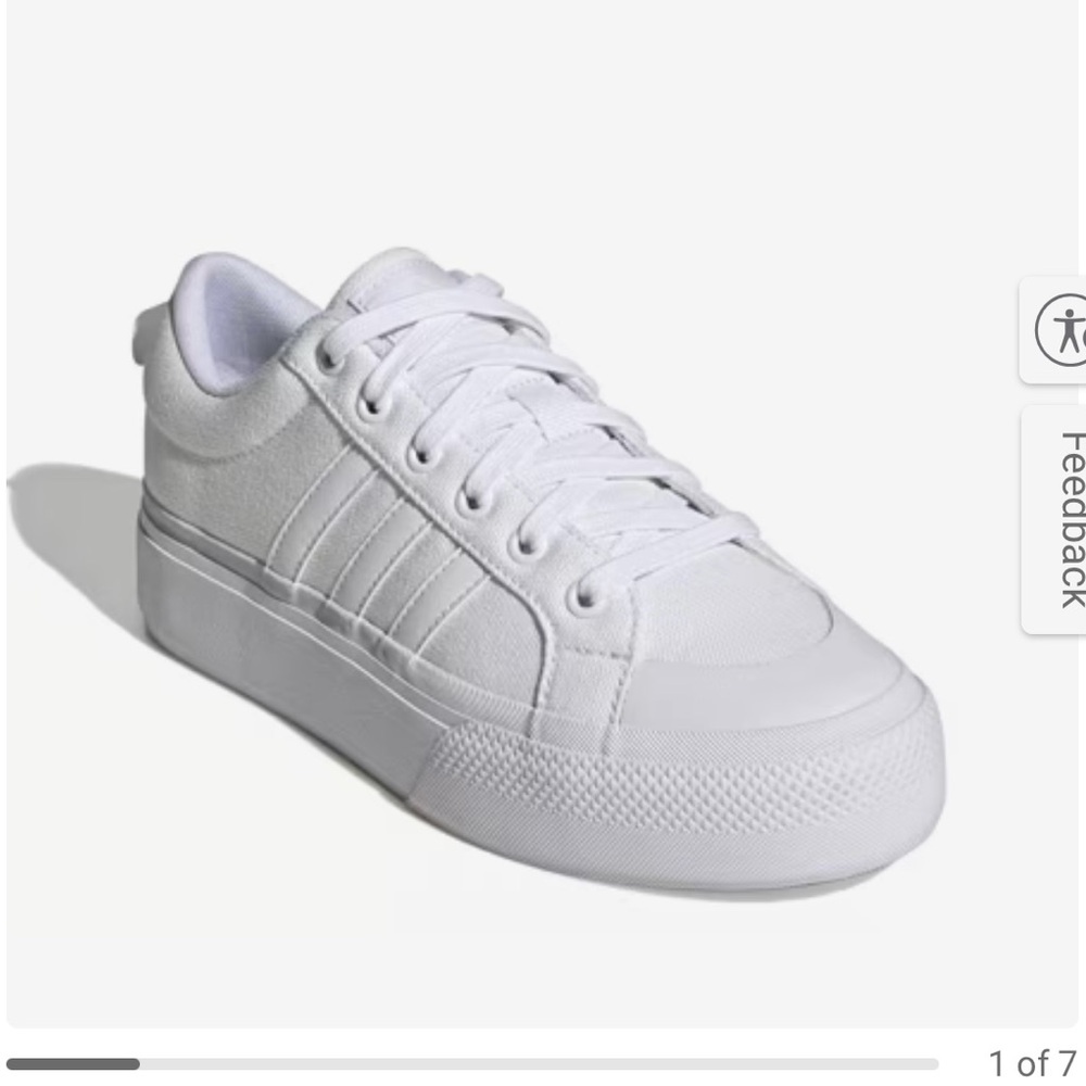 Adidas Classic White Lace-Up Sneakers